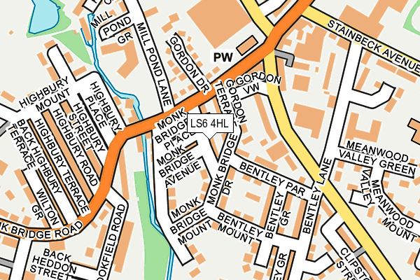 LS6 4HL map - OS OpenMap – Local (Ordnance Survey)