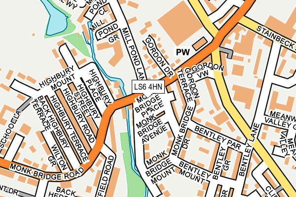 LS6 4HN map - OS OpenMap – Local (Ordnance Survey)