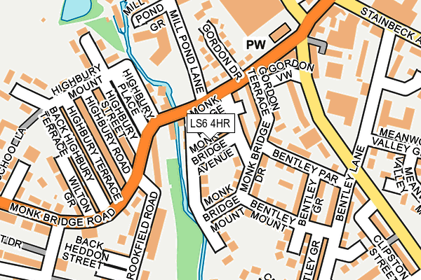 LS6 4HR map - OS OpenMap – Local (Ordnance Survey)