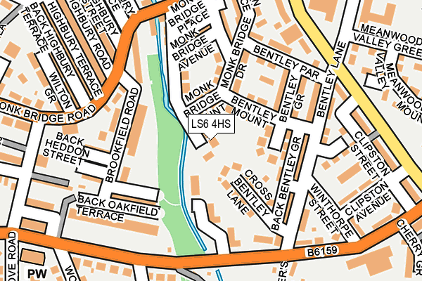 LS6 4HS map - OS OpenMap – Local (Ordnance Survey)