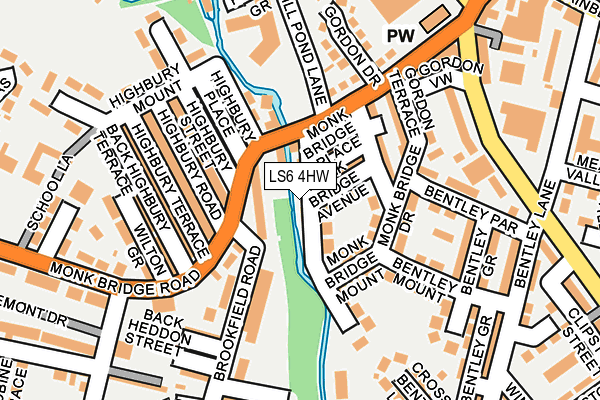 LS6 4HW map - OS OpenMap – Local (Ordnance Survey)