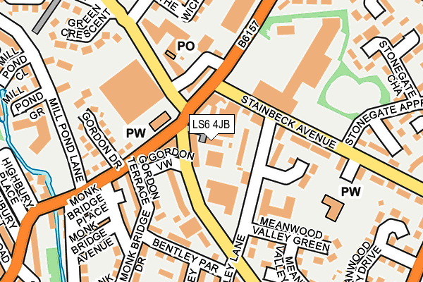 LS6 4JB map - OS OpenMap – Local (Ordnance Survey)