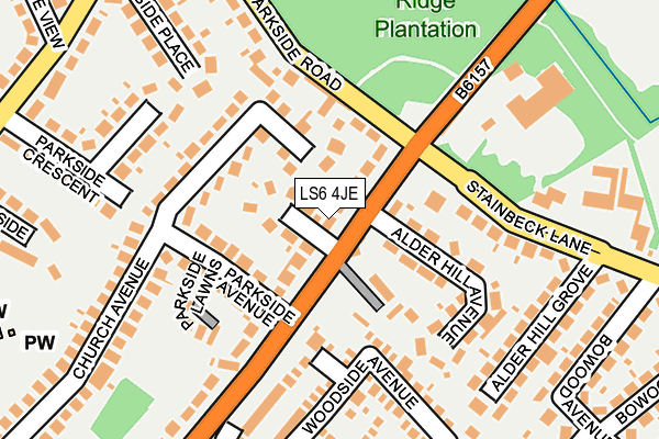 LS6 4JE map - OS OpenMap – Local (Ordnance Survey)