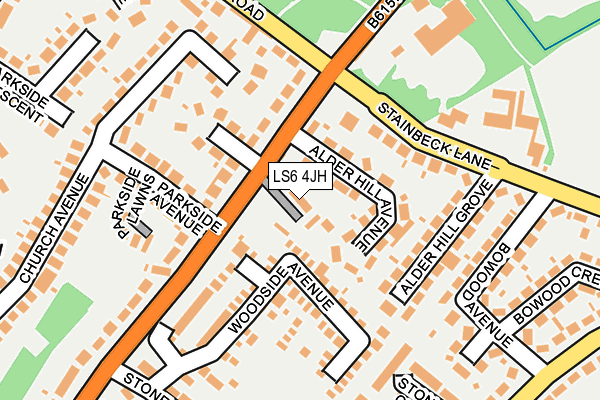 LS6 4JH map - OS OpenMap – Local (Ordnance Survey)