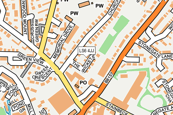 LS6 4JJ map - OS OpenMap – Local (Ordnance Survey)