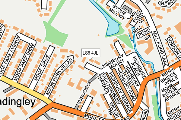 LS6 4JL map - OS OpenMap – Local (Ordnance Survey)