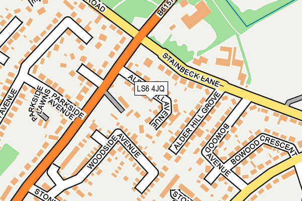LS6 4JQ map - OS OpenMap – Local (Ordnance Survey)