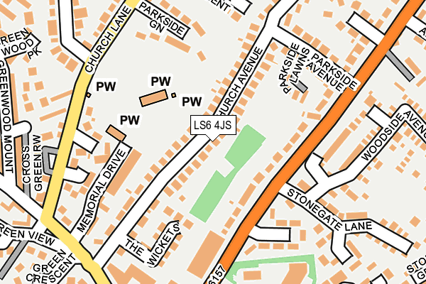 LS6 4JS map - OS OpenMap – Local (Ordnance Survey)