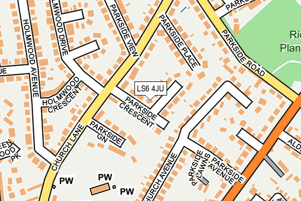 LS6 4JU map - OS OpenMap – Local (Ordnance Survey)