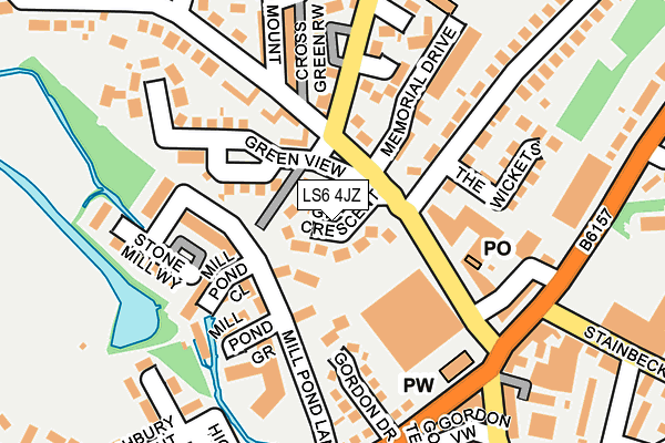 LS6 4JZ map - OS OpenMap – Local (Ordnance Survey)