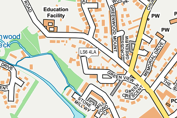 LS6 4LA map - OS OpenMap – Local (Ordnance Survey)