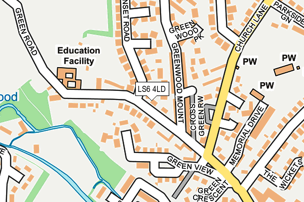 LS6 4LD map - OS OpenMap – Local (Ordnance Survey)