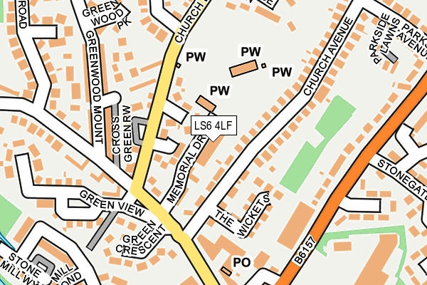 LS6 4LF map - OS OpenMap – Local (Ordnance Survey)
