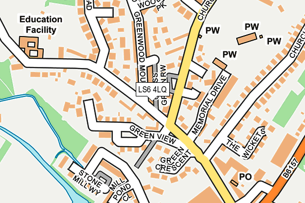 LS6 4LQ map - OS OpenMap – Local (Ordnance Survey)