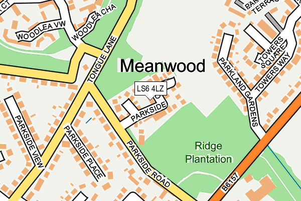 LS6 4LZ map - OS OpenMap – Local (Ordnance Survey)
