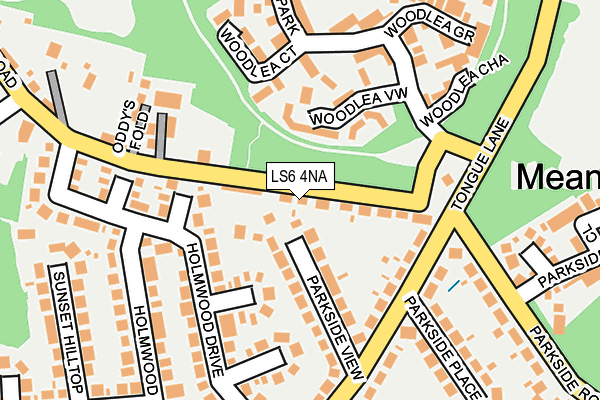 LS6 4NA map - OS OpenMap – Local (Ordnance Survey)