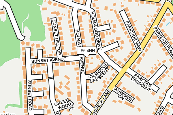 LS6 4NH map - OS OpenMap – Local (Ordnance Survey)