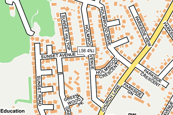LS6 4NJ map - OS OpenMap – Local (Ordnance Survey)