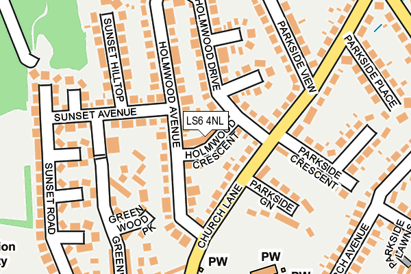 LS6 4NL map - OS OpenMap – Local (Ordnance Survey)
