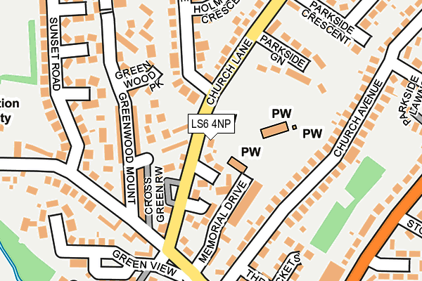 LS6 4NP map - OS OpenMap – Local (Ordnance Survey)