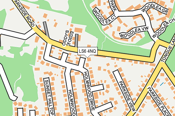 LS6 4NQ map - OS OpenMap – Local (Ordnance Survey)