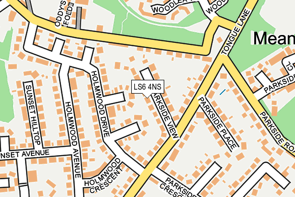 LS6 4NS map - OS OpenMap – Local (Ordnance Survey)