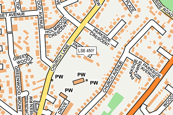 LS6 4NY map - OS OpenMap – Local (Ordnance Survey)