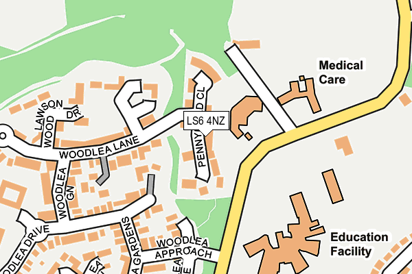 LS6 4NZ map - OS OpenMap – Local (Ordnance Survey)