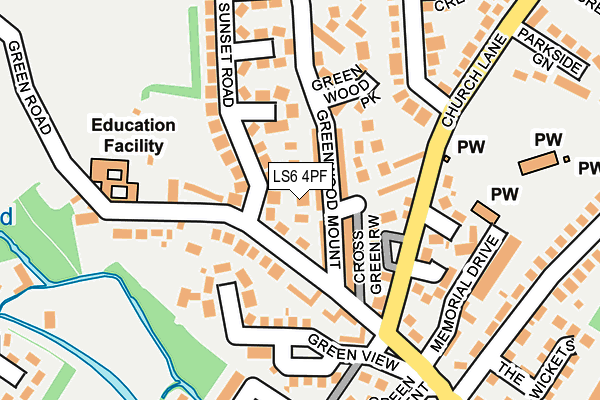 LS6 4PF map - OS OpenMap – Local (Ordnance Survey)