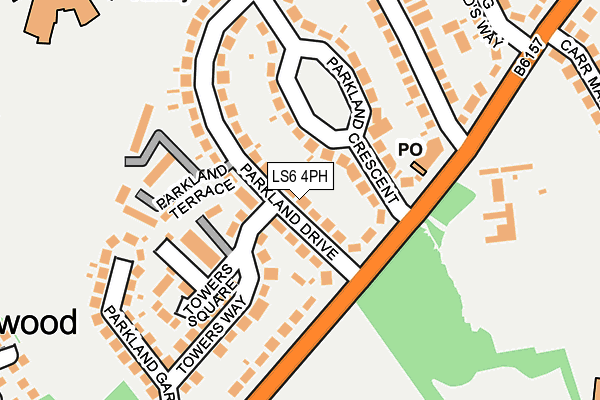 LS6 4PH map - OS OpenMap – Local (Ordnance Survey)