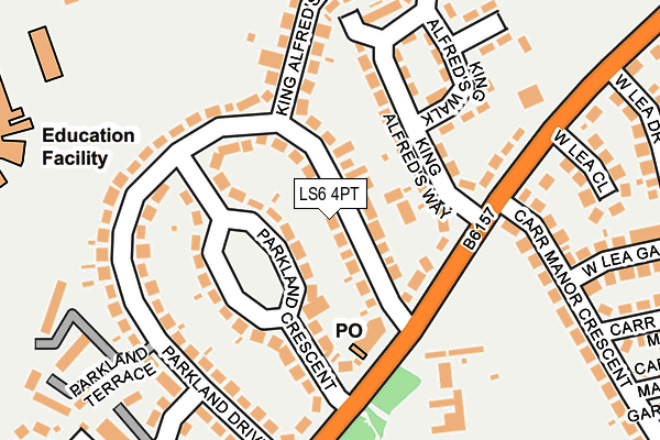 LS6 4PT map - OS OpenMap – Local (Ordnance Survey)