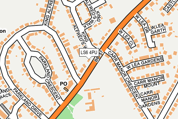 LS6 4PU map - OS OpenMap – Local (Ordnance Survey)