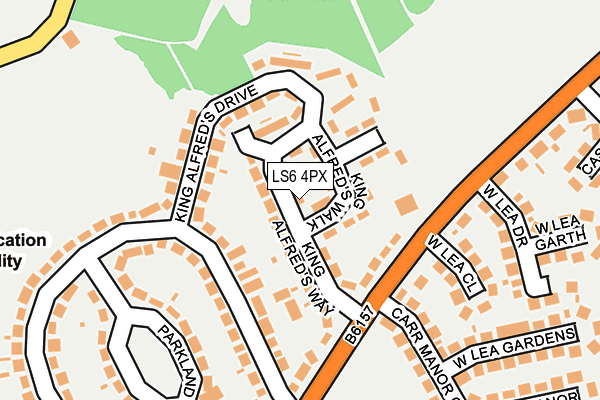 LS6 4PX map - OS OpenMap – Local (Ordnance Survey)