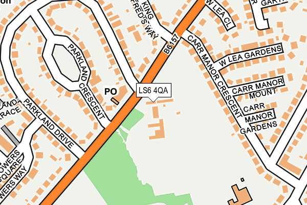 LS6 4QA map - OS OpenMap – Local (Ordnance Survey)