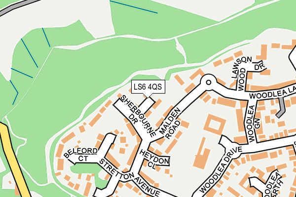 LS6 4QS map - OS OpenMap – Local (Ordnance Survey)