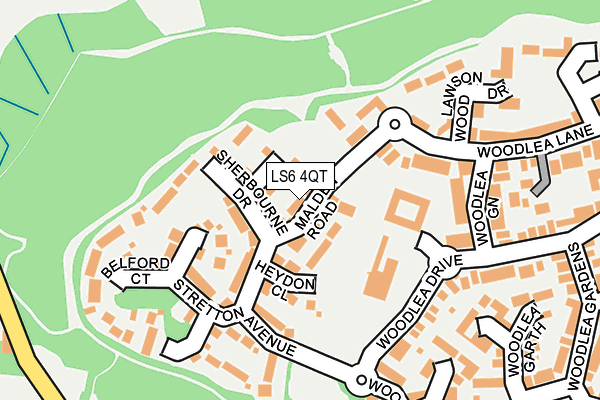 LS6 4QT map - OS OpenMap – Local (Ordnance Survey)