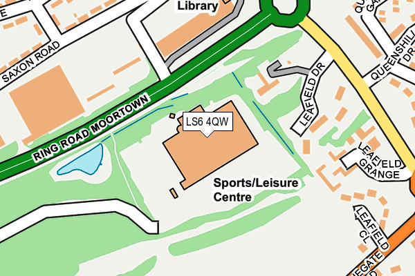 LS6 4QW map - OS OpenMap – Local (Ordnance Survey)