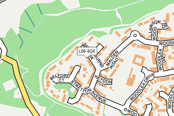 LS6 4QX map - OS OpenMap – Local (Ordnance Survey)