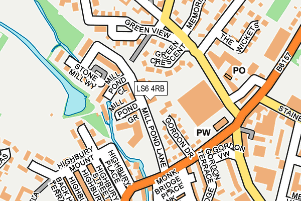 LS6 4RB map - OS OpenMap – Local (Ordnance Survey)
