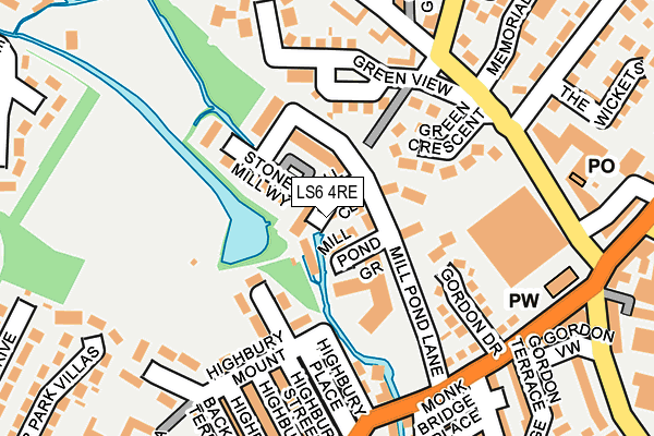 LS6 4RE map - OS OpenMap – Local (Ordnance Survey)