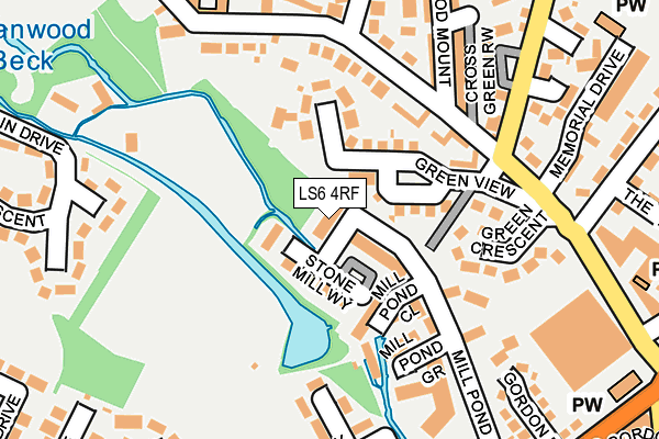 LS6 4RF map - OS OpenMap – Local (Ordnance Survey)