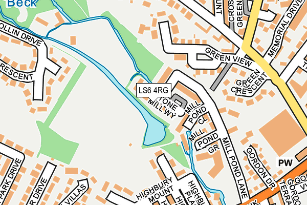 LS6 4RG map - OS OpenMap – Local (Ordnance Survey)