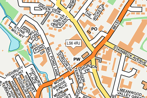 LS6 4RJ map - OS OpenMap – Local (Ordnance Survey)