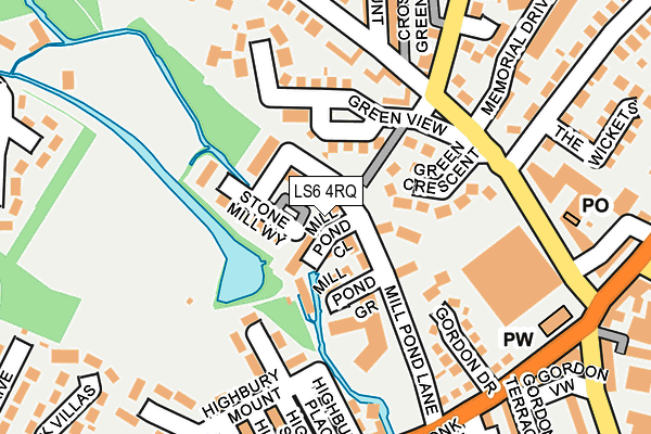 LS6 4RQ map - OS OpenMap – Local (Ordnance Survey)