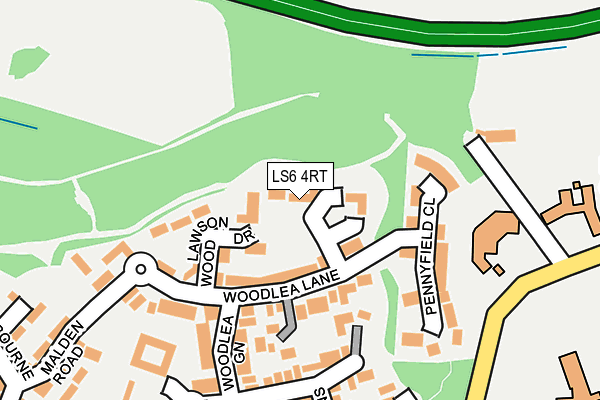 LS6 4RT map - OS OpenMap – Local (Ordnance Survey)