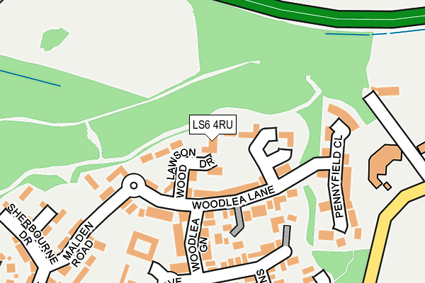 LS6 4RU map - OS OpenMap – Local (Ordnance Survey)