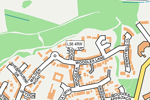 LS6 4RW map - OS OpenMap – Local (Ordnance Survey)