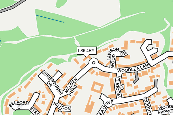 LS6 4RY map - OS OpenMap – Local (Ordnance Survey)