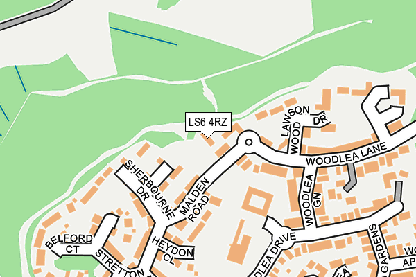 LS6 4RZ map - OS OpenMap – Local (Ordnance Survey)