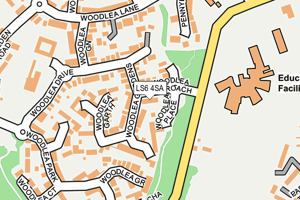LS6 4SA map - OS OpenMap – Local (Ordnance Survey)